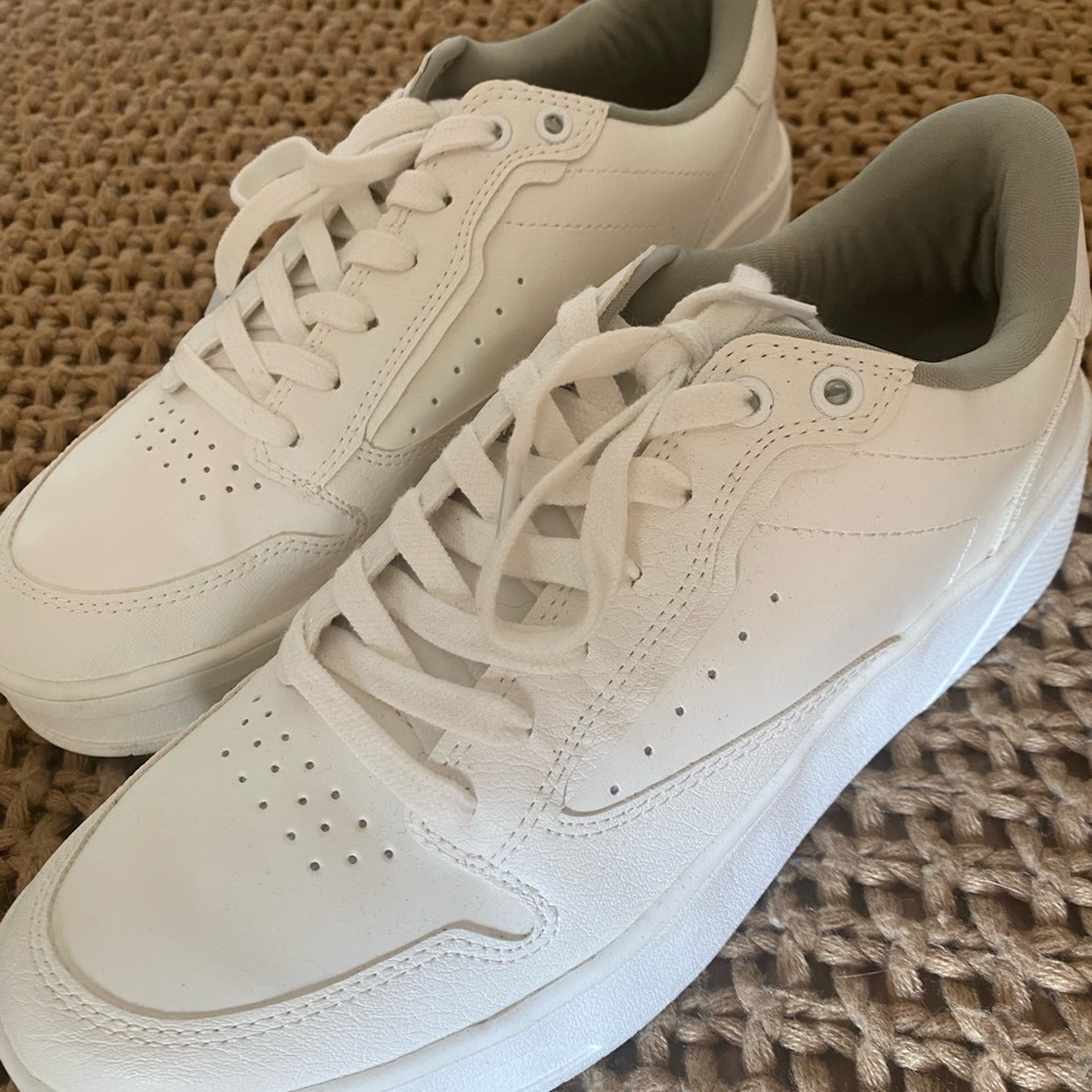 White Platform Sneakers - Zara
